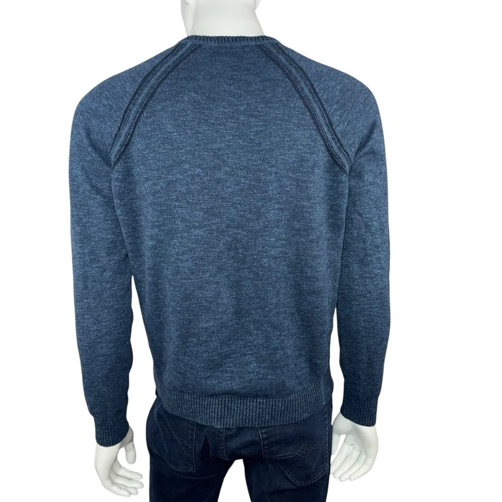 Tommy Bahama‎ Men's Reversible Cashmere Blend Crew Sweater - Ocean Deep M